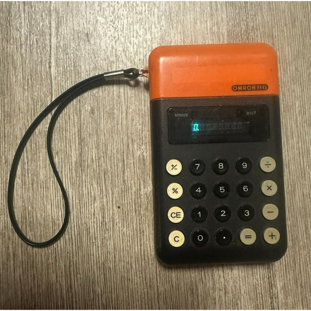 Vintage Orange OMRON 86 Calculator